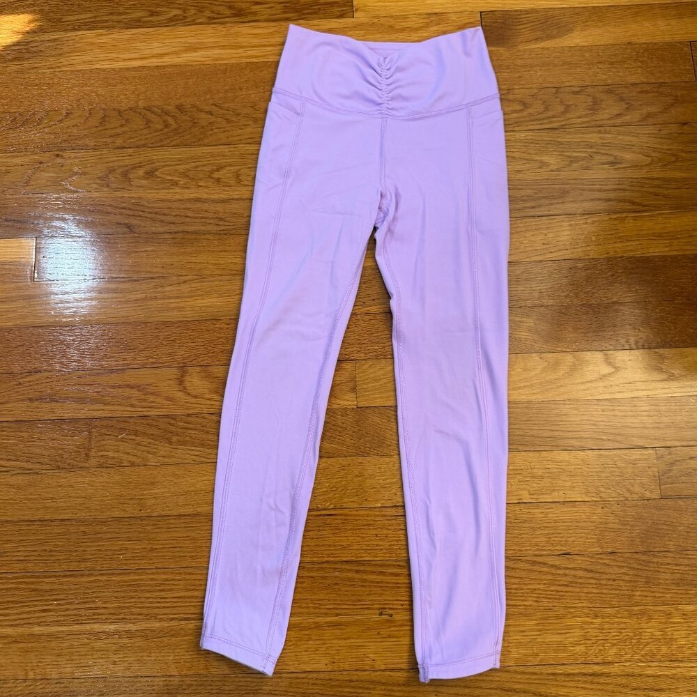 Athleta Girl Transcend Ruched Tight Leggings in Fresh Lilac - Girls Size L/12